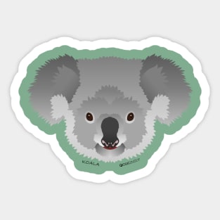 Baby Koala Face "KOALAS ARE COOL!" Sticker